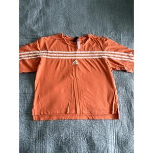 Women Adidas Crop Shirt Pink Size XS Pre Owned